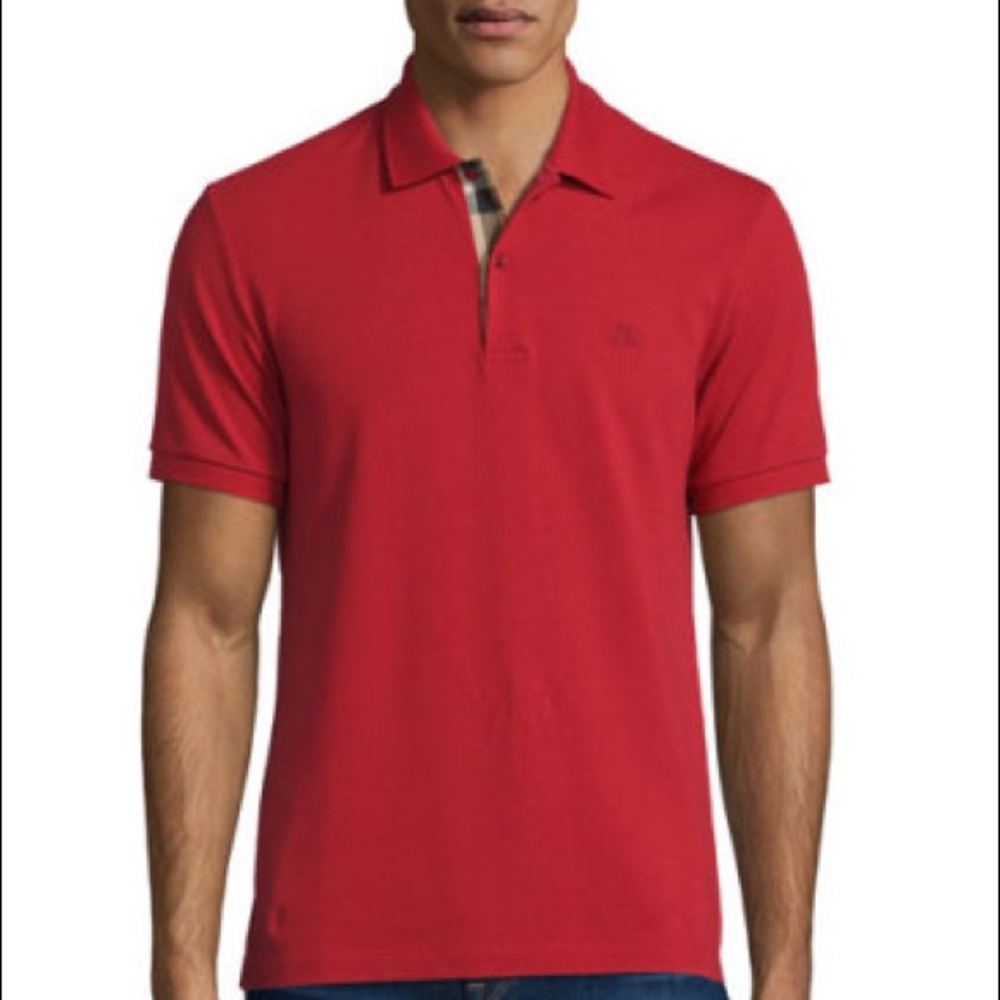Red Burberry Polo